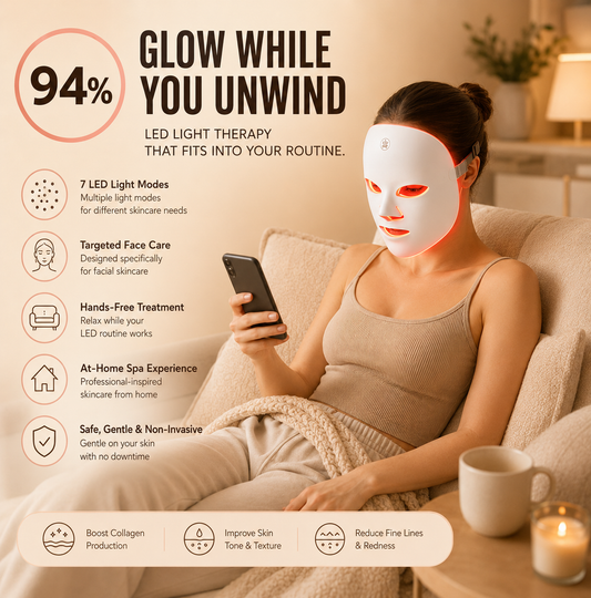 Lumière Skin™ LED Face Light Therapy Mask | At-Home Skincare Device